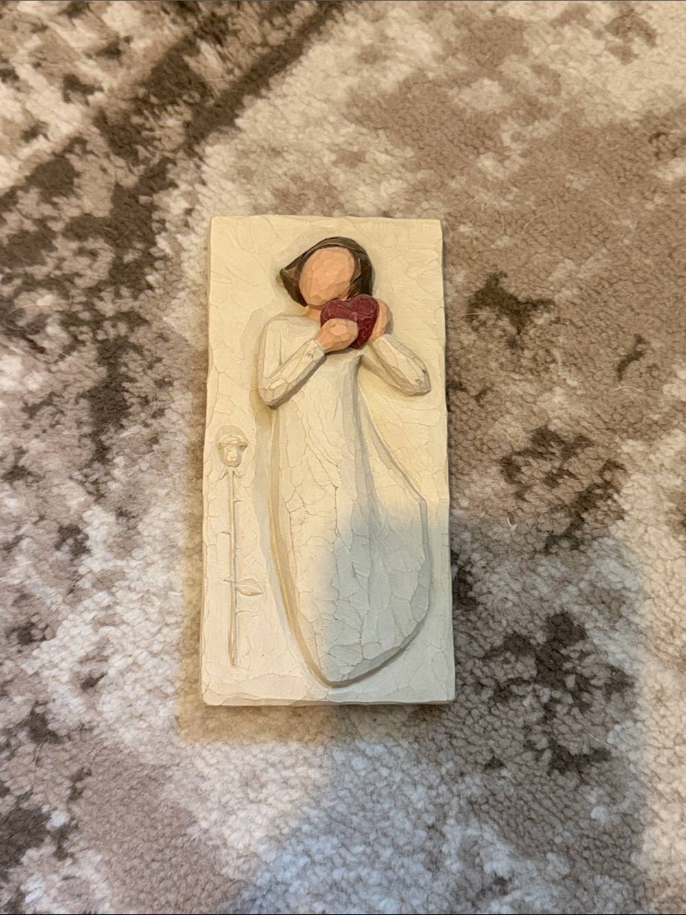 Willow Tree Cream Wall Plaque with Metal Hanger